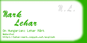 mark lehar business card